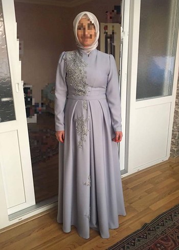 Tesettür Abiye Hakim Yaka - Görsel 7