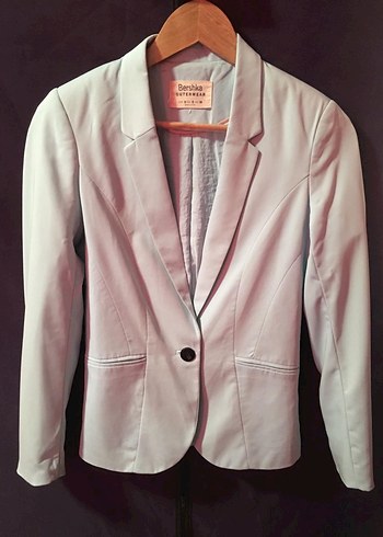 Bershka Blazer Ceket Açık Mavi - Görsel 4