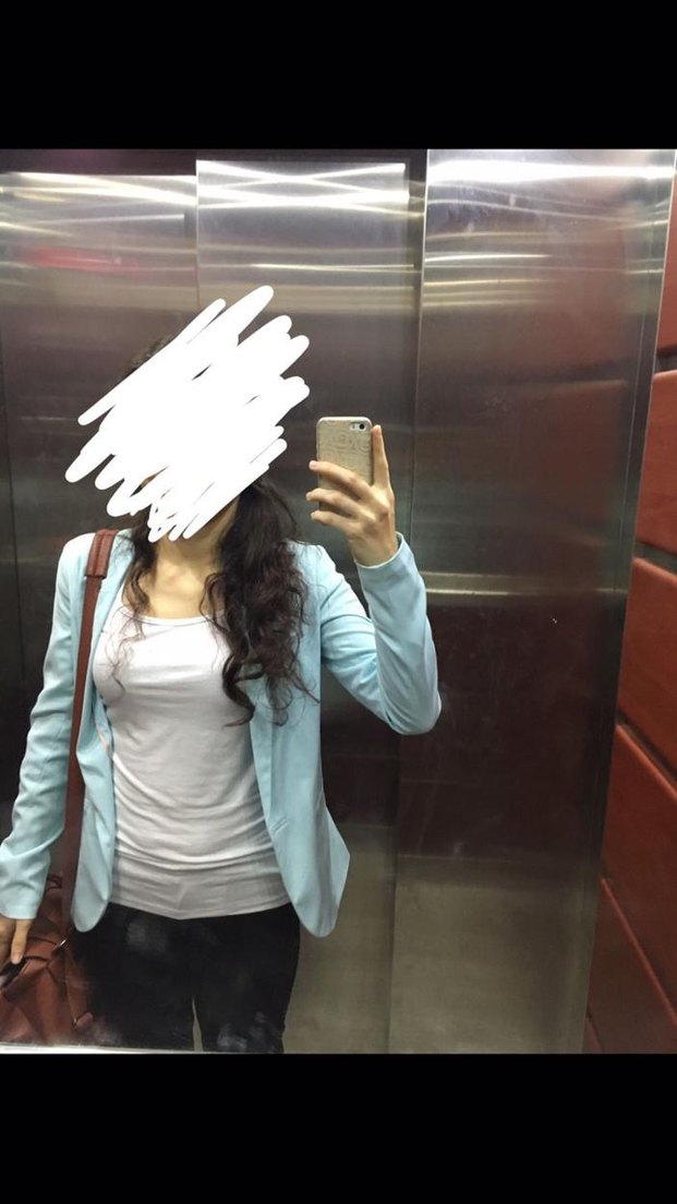 Bershka Blazer Ceket Açık Mavi - Görsel 5