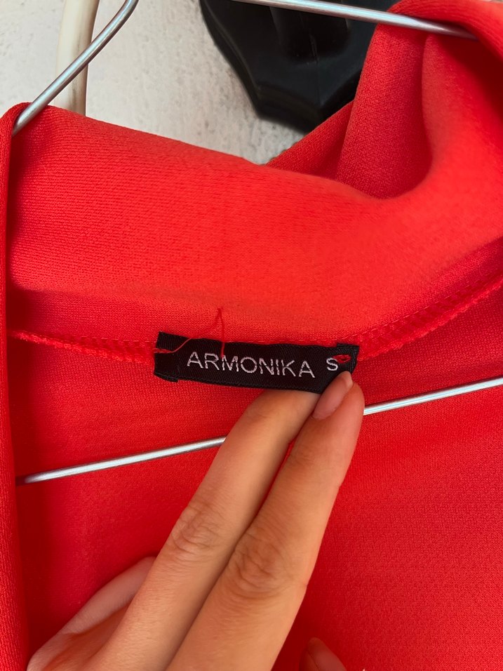 Nar Çiçeği Şal Detaylı Uzun Kollu Hırka - Görsel 2