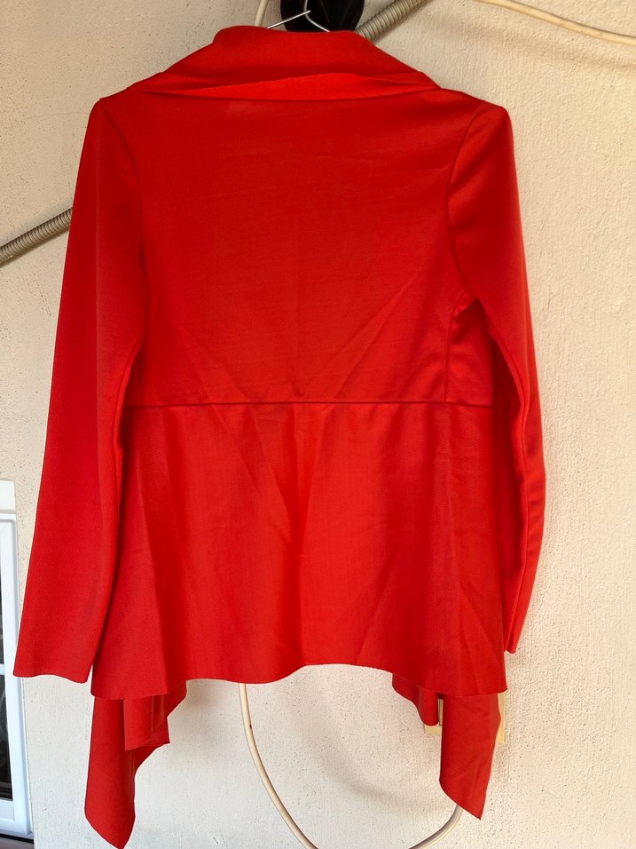 Nar Çiçeği Şal Detaylı Uzun Kollu Hırka - Görsel 4