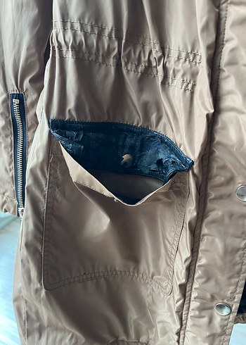 Hardal Kürklü Midi Kadın Mont - Görsel 4