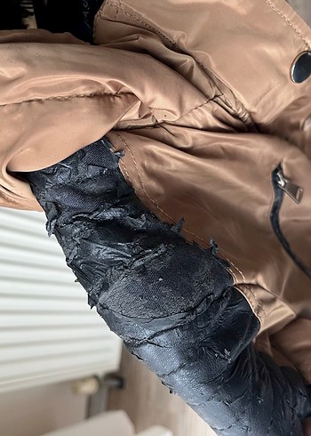 Hardal Kürklü Midi Kadın Mont - Görsel 6