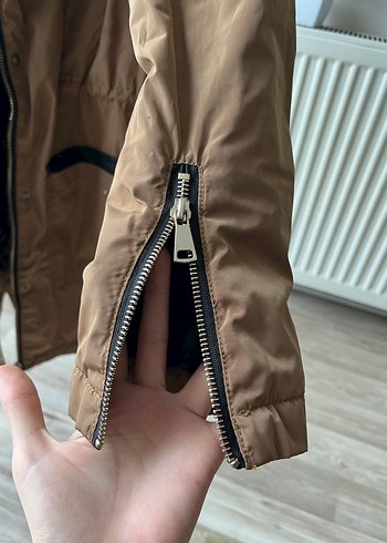 Hardal Kürklü Midi Kadın Mont - Görsel 2