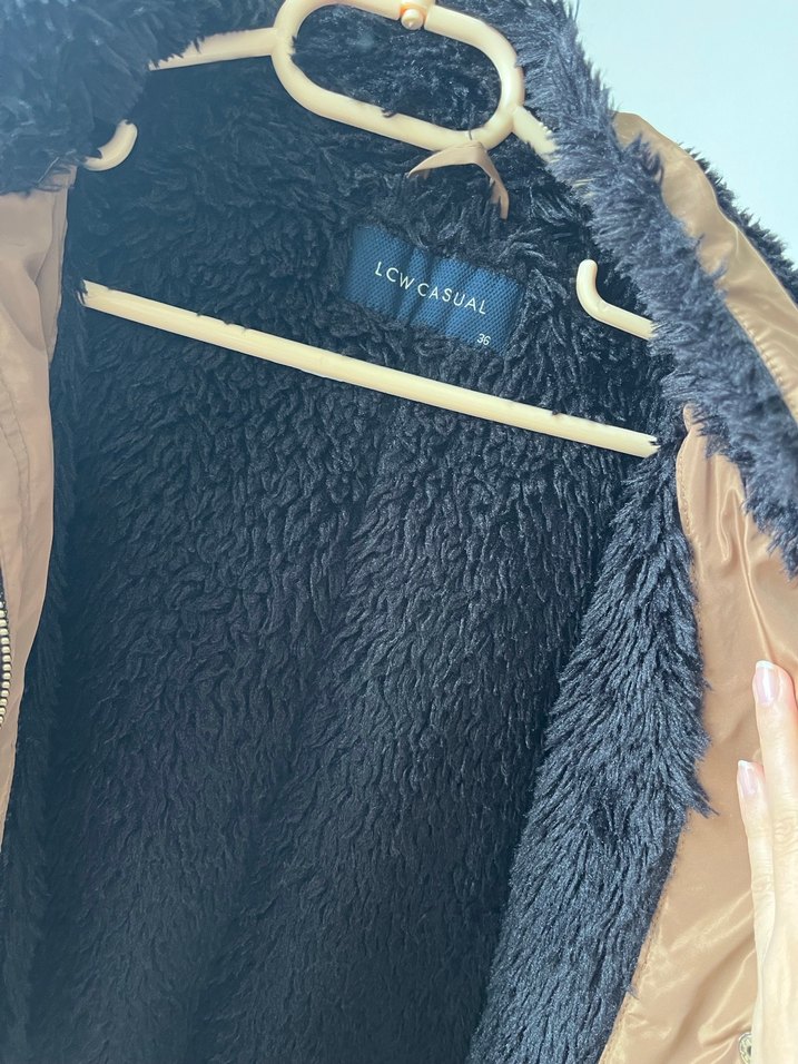 Hardal Kürklü Midi Kadın Mont - Görsel 3