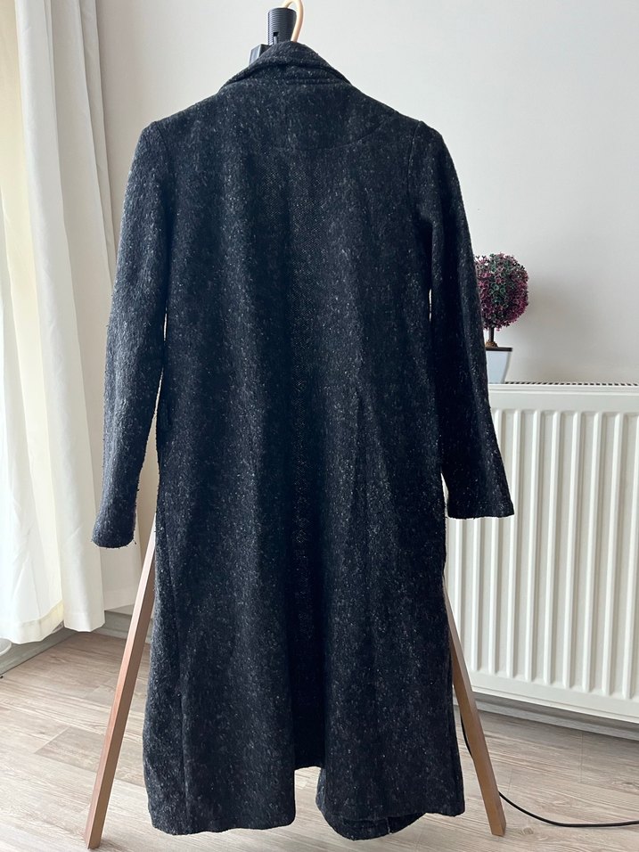 Füme Kalın Cepli Uzun Kaban - Görsel 4