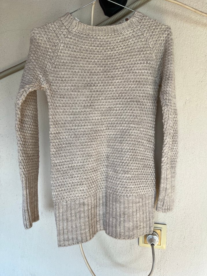 Bej Kadın Fermuar Detaylı Triko Kazak - Görsel 3