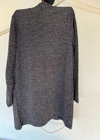 Gri Kadın Midi Cepli Hırka - Görsel 4