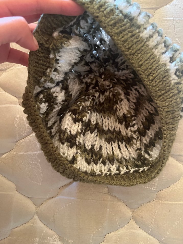 Haki Kadın Örgü Bohem Bere - Görsel 4