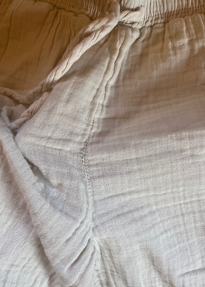 Pamuk Beyaz Şort - Görsel 5