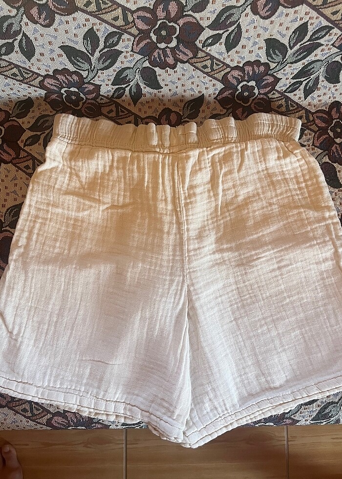 Pamuk Beyaz Şort - Görsel 3