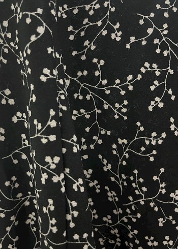 Desenli Siyah Uzun Hamile Eteği - Görsel 2