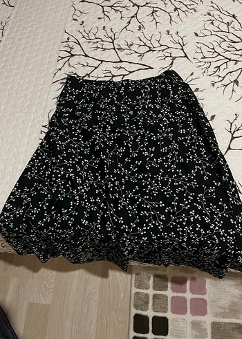 Desenli Siyah Uzun Hamile Eteği - Görsel 4