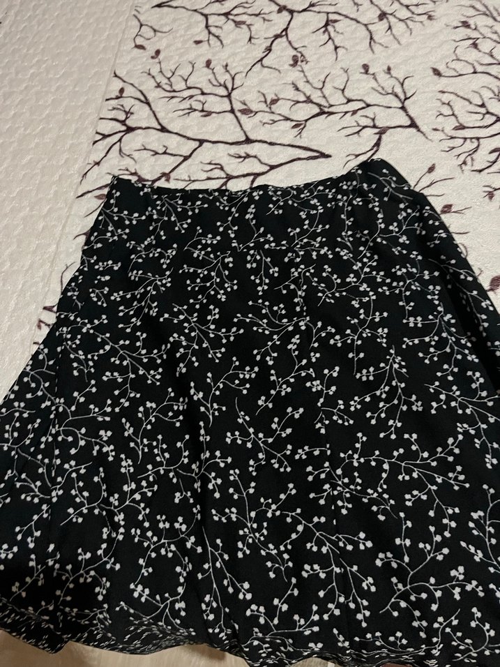 Desenli Siyah Uzun Hamile Eteği - Görsel 3