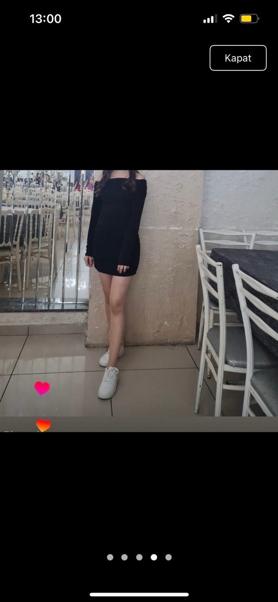 Uzun Siyah Drapeli Kadın Abiye Elbise - Görsel 4