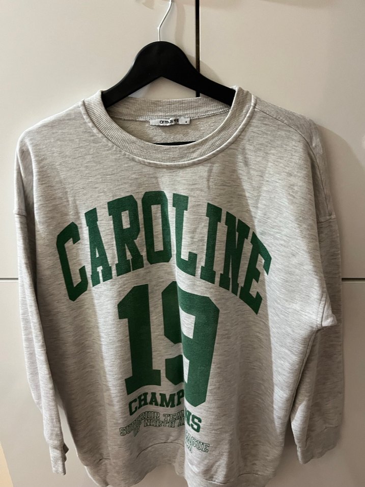 Kadın Gri Baskılı Uzun Kollu Sweatshirt - Görsel 2