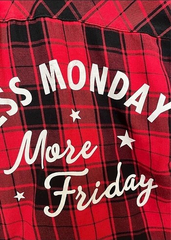 Kadın Kırmızı Kareli Uzun Kollu Pamuklu Gömlek - Görsel 4