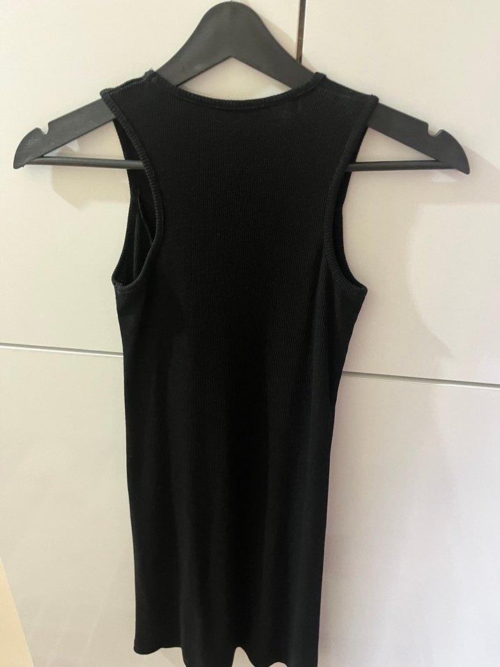 Siyah Kolsuz Triko Midi Elbise - Görsel 2