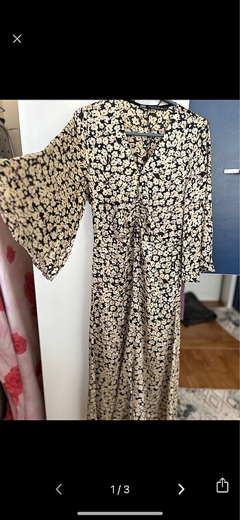 Zara saten elbise