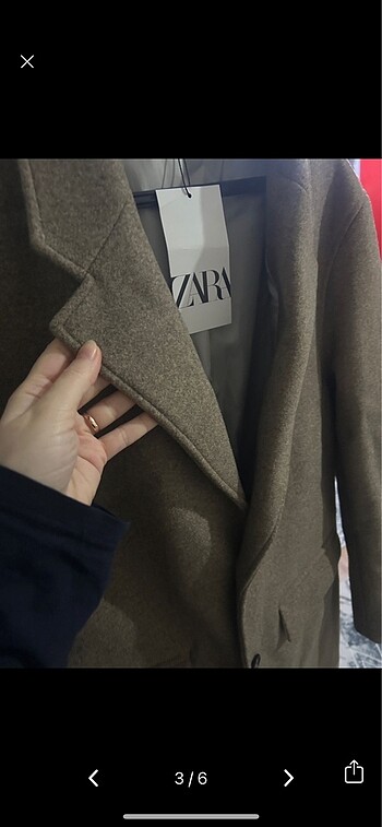 Zara Zara erkek etiketli sıfır kaşe kaban