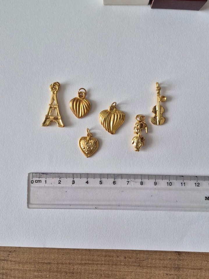 Altın Gold Kolye Ucu Takı Charm Aksesuar - Görsel 3