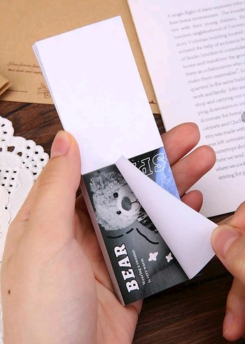 siyah sevimli komik hayvan sticker seti kitabı scrapbook journal - Görsel 2