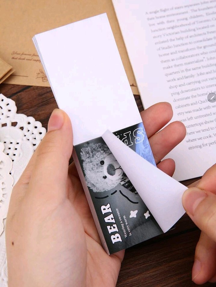 siyah sevimli komik hayvan sticker seti kitabı scrapbook journal - Görsel 2