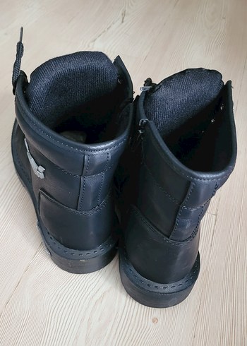 Siyah Erkek Biker Botları, Tokalı, Kauçuk - Görsel 3