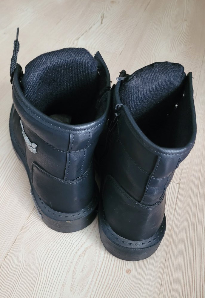 Siyah Erkek Biker Botları, Tokalı, Kauçuk - Görsel 3