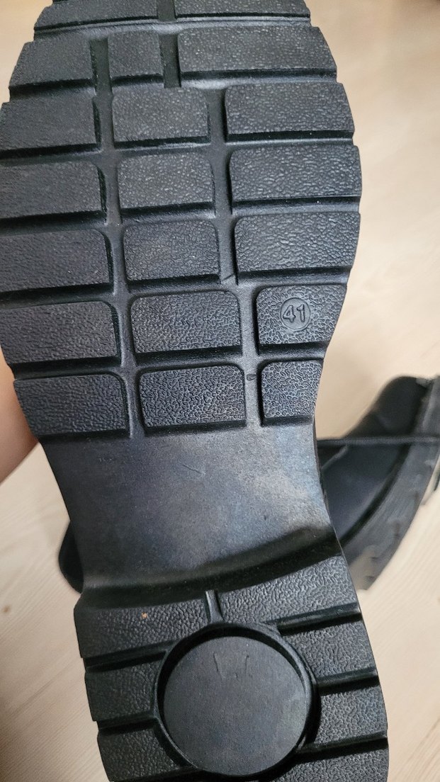 Siyah Erkek Biker Botları, Tokalı, Kauçuk - Görsel 5