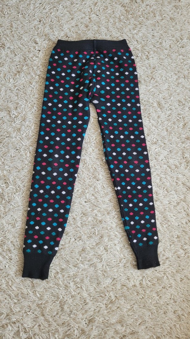 Kızlar için Çok Renkli Örgü Tayt - Görsel 2