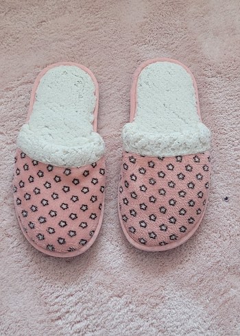 Nakışlı Pembe Ev Terliği - Görsel 2