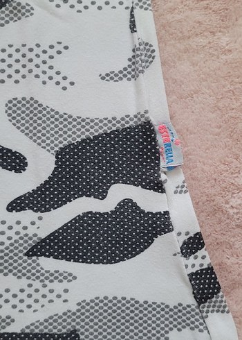 Kız Çocuk Gri Kamuflaj Dantelli kız çocuk elbisesi  - Görsel 3