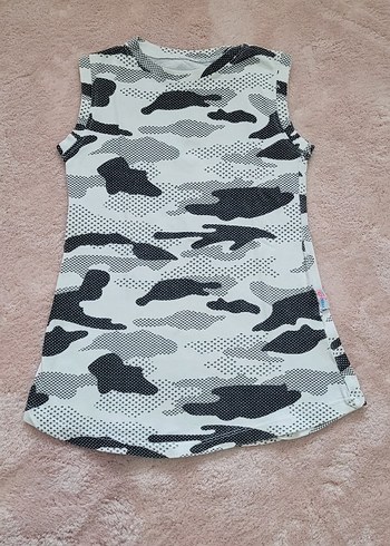 Kız Çocuk Gri Kamuflaj Dantelli kız çocuk elbisesi  - Görsel 2