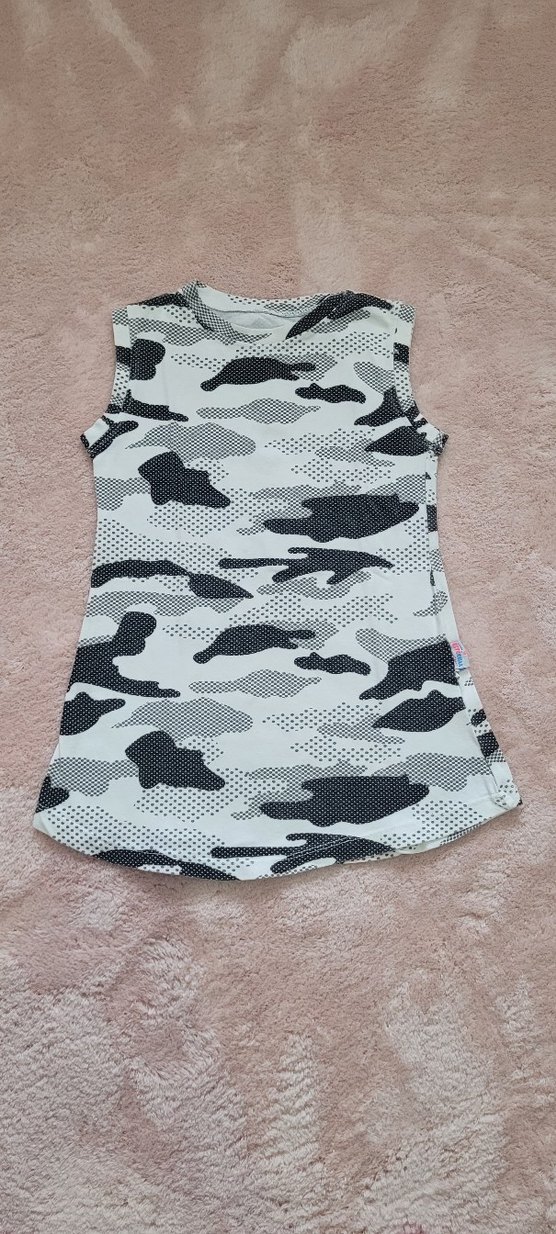 Kız Çocuk Gri Kamuflaj Dantelli kız çocuk elbisesi  - Görsel 2