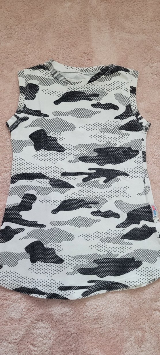 Kız Çocuk Gri Kamuflaj Dantelli kız çocuk elbisesi  - Görsel 4