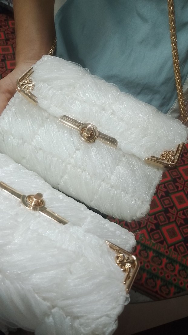 Beyaz Zincir Askılı Kadın Çanta - Görsel 2
