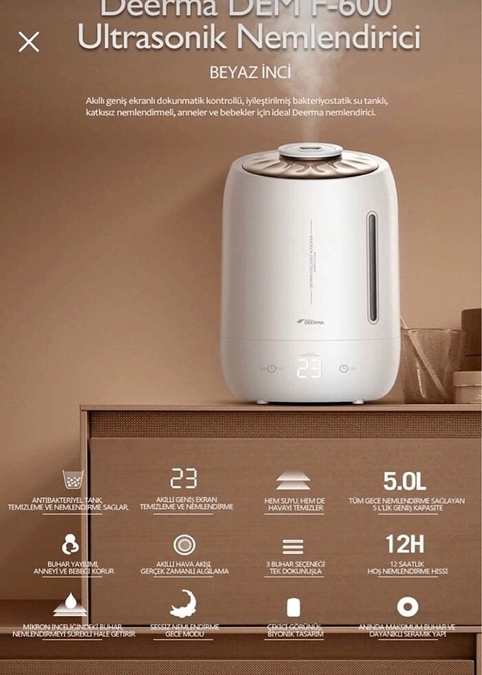 Deerma Hava nemlendirici - Görsel 2