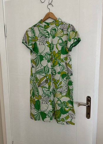 Yeşil Desenli Bohem elbise - Görsel 2