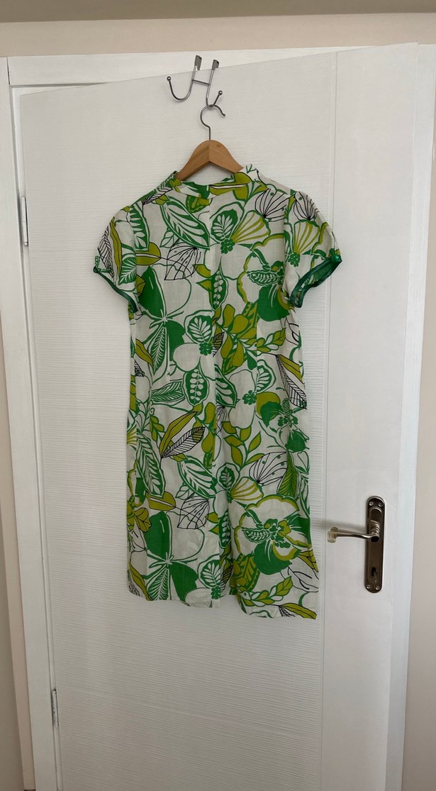 Yeşil Desenli Bohem elbise - Görsel 2