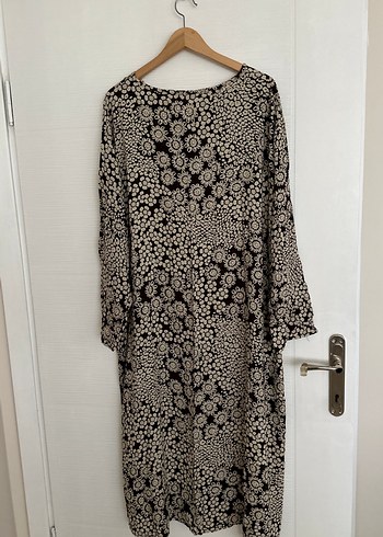 Uzun Kollu V Yaka Bohem Elbise - Görsel 2