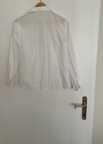 Beyaz Düğmeli Keten Gömlek - Görsel 2