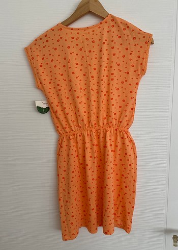 Turuncu Nakışlı Bohem Kız Elbisesi - Görsel 2