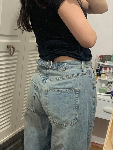 m Beden mavi Renk BAGGY ESKİTMELİ JEAN PANTOLON