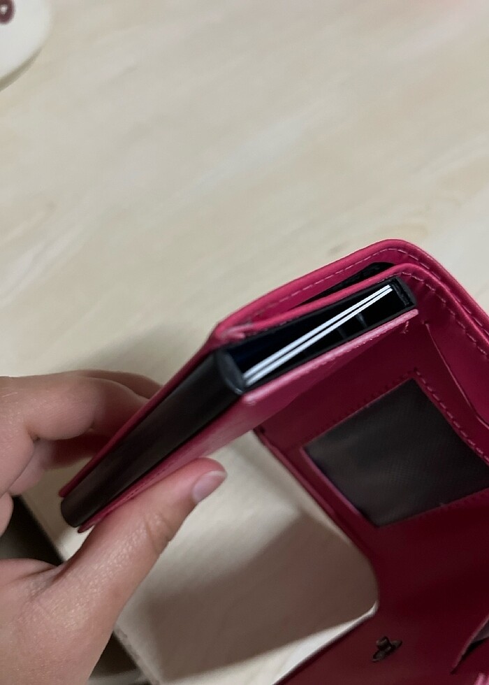 Pembe kartlıklı cüzdan - Görsel 3