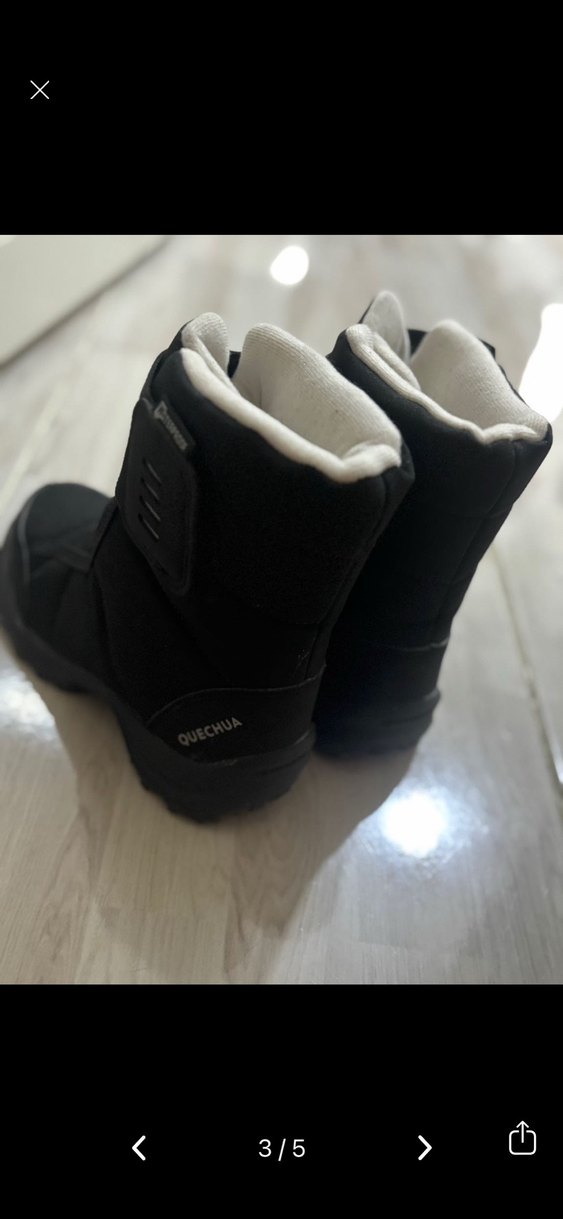 Orijinal Siyah Cırtlı Kauçuk Bot Decathlon Quechua - Görsel 3