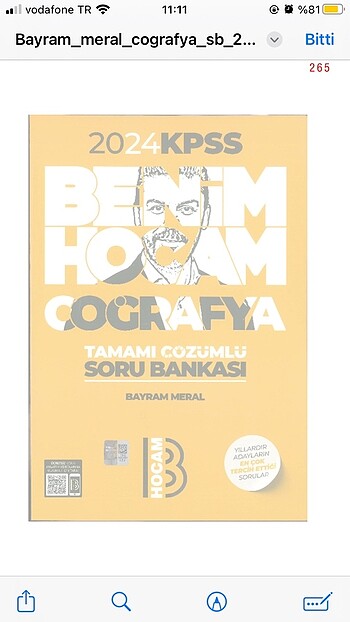 PDF olarak gönderilecektir mesaj atabilirsiniz