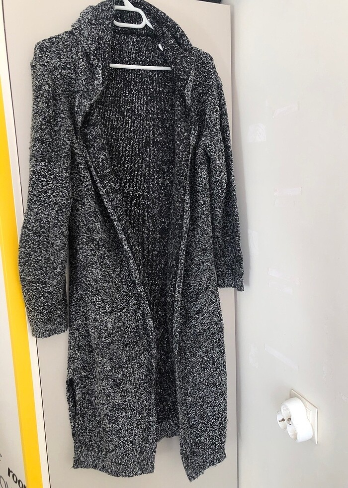 Örme hırka uzun şık - Görsel 2