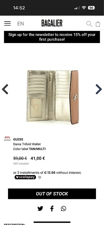 Guess GUESS orijinal cüzdan