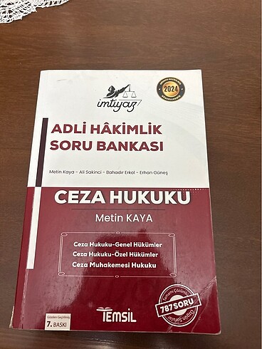 İmtiyaz ceza hukuku soru bankası hakimlik